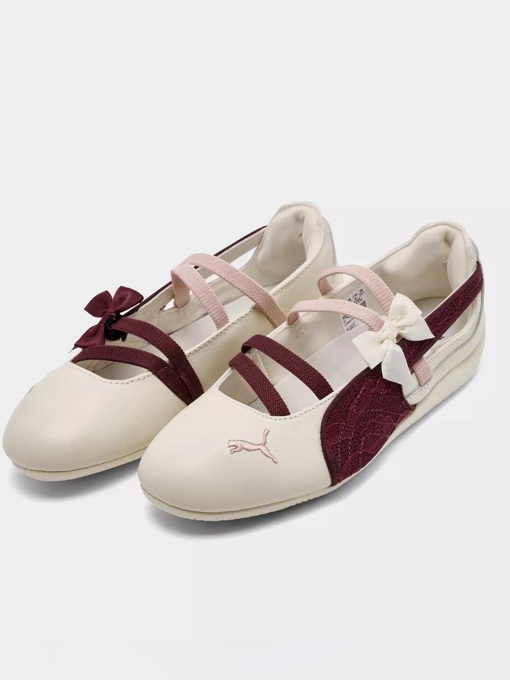 🍨🥀 PUMA SPEEDCAT BALLET LACE BOW IVORY 🥀🍨
